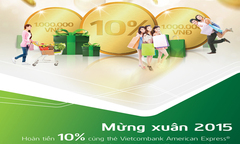 Vietcombank khuyến mãi cho chủ thẻ American Express