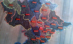 3 tấm bản đồ Việt Nam ghép từ 63 nắm đất nghĩa trang liệt sĩ