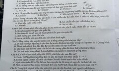 Đề thi môn Sinh học tốt nghiệp THPT quốc gia năm 2015