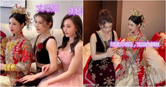 Cô dâu sở hữu nhan sắc cực phẩm, nhìn sang mẹ và em gái lại càng khiến dân mạng trầm trồ