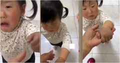 Con gái 2 tuổi khóc thét kêu cứu, người mẹ kiểm tra thì sững sờ khi thấy thứ trên tay đứa trẻ