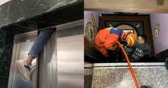Người đàn ông bị thương nặng do vô tình bị kẹt một chân bên ngoài cửa thang máy