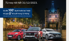Hyundai An Khánh ưu đãi lớn cho khách hàng mua xe mới trong Tháng 12.2023