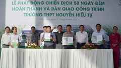 Vĩnh Long: Trungnam Group nỗ lực “về đích” xây dựng Trường THPT Nguyễn Hiếu Tự