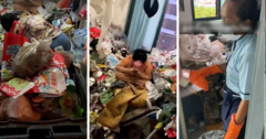 Chủ nhà  "phát điên " khi cô gái biến căn phòng cho thuê thành  "núi rác " hôi thối