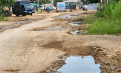 Nông cống - Thanh Hóa:  Đường 505 hư hỏng nghiêm trọng, cần sớm được khắc phục