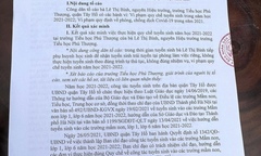 Vi phạm tuyển sinh của nguyên Hiệu trưởng trường Tiểu học Phú Thượng