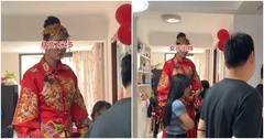 Cả gia đình có phản ứng ngỡ ngàng khi con gái cao 2m lấy được chồng 