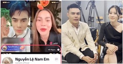 Nam Em có hành động gây chú ý giữa buổi livestream của Hồ Ngọc Hà và Lê Dương Bảo Lâm