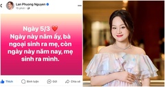 Diễn viên Lan Phương thông báo  "mẹ tròn con vuông "
