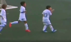 Con trai Messi bộc lộ khả năng chơi bóng ấn tượng khi mới 8 tuổi