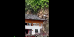 Video: Sạt nở núi, nhiều người tháo chạy trong gang tấc ở Trung Quốc