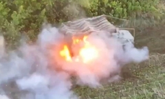 Cận cảnh Ukraine tiêu diệt xe tăng Nga gần Avdiivka