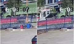 Video: Xe ben vượt ẩu, tông trực diện vào xe đầu kéo