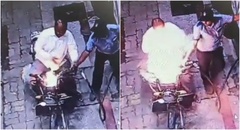 Video: Dùng điện thoại khi đổ xăng, người đàn ông bị lửa bén vào mặt 