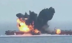 USV Houthi làm nổ tàu chở dầu trên Biển Đỏ
