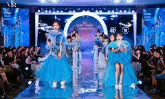 Á Hậu Hương Ly cùng 100 mẫu nhí  "đốt cháy " sàn diễn Vietnam Iconic Runway