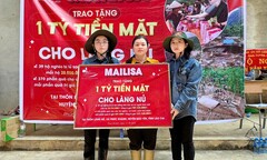 Doanh nhân Mailisa - Hoàng Kim Khánh trao tận tay 1 tỷ đồng cho bà con Làng Nủ! 