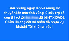 Thông tin cắt suất chở khách các chủ đò Chùa Hương vừa đi cứu trợ là sai sự thật