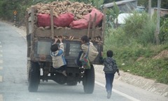 Đu bám vào phương tiện giao thông đang chạy bị xử phạt bao nhiêu tiền?