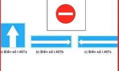 Biển báo đường một chiều có hình dạng như thế nào?