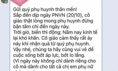 Ấm lòng đoạn tin nhắn cô giáo gửi phụ huynh về chuyện tặng quà 20/10