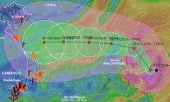 Bão Trami đi vào biển Đông vào thời gian nào?