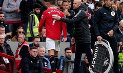 Báo Anh: Ronaldo bị Ten Hag  "lưu đày ", cấm vào phòng thay đồ MU