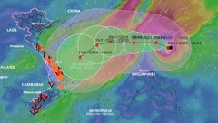 Thời tiết hôm nay ngày 7/11: Bão YINXING giật cấp 17, áp sát biển Đông