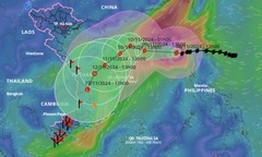 Bão Yinxing giật cấp 17, có xu hướng mạnh thêm trong 48 giờ tới