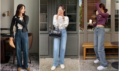 Phong cách quần jeans lửng ống rộng hot trend mùa hè