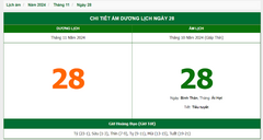 Hôm nay (28/11), có phải ngày đẹp không?