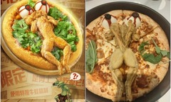 Một hãng pizza ra mắt nhân “ếch nguyên con” gây bão mạng xã hội