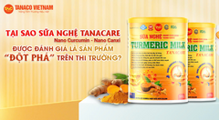 Tại sao Sữa Nghệ Tanacare - Nano Curcumin, Nano Canxi được đánh giá là sản phẩm đột phá trên thị trường?