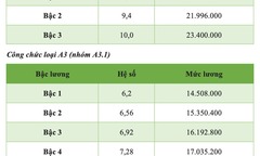 Chi tiết bảng lương cán bộ, công chức năm 2025 mới nhất