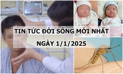 Tin tức đời sống 1/1: Hi hữu 2 bé song sinh chào đời cách nhau 5 tuần