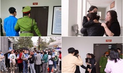 Xót xa hình ảnh bên lề phiên tòa xét xử vụ nam sinh lớp 8 bị đánh  "chết não "