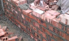 1m2 tường 200 bao nhiêu viên gạch, cát xi măng?