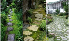 Ý tưởng thiết kế lối đi bằng đá trong sân vườn