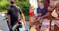 Clip: Nam du khách đi xe máy không mũ bảo hiểm, buông 2 tay  "làm xiếc " ở Phú Quốc