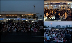 Khán giả đội mưa, ngồi vật vạ xuyên đêm đợi xem concert “Anh trai say hi”