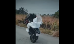 Công an Bình Dương thông tin về clip người đàn ông “bốc đầu” xe máy trên đường