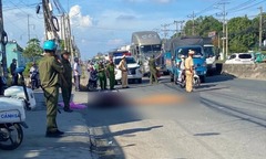 Tránh xe đi ngược chiều, một phụ nữ ngã xuống đường bị xe ben cán tử vong 