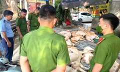 Kiểm tra nhà hàng ở Vĩnh phúc, phát hiện gần 800 kg thịt lợn bốc mùi sắp tuồn ra thị trường
