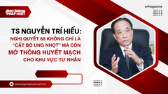TS Nguyễn Trí Hiếu: Nghị quyết 68 không  chỉ là “cắt bỏ ung nhọt” mà còn mở thông huyết mạch cho khu vực tư nhân