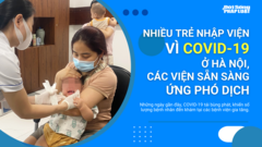 Nhiều trẻ nhập viện vì COVID-19 ở Hà Nội, các viện sẵn sàng ứng phó dịch 