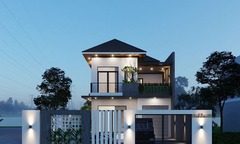 Mẫu nhà 1 trệt 1 lầu 3 phòng ngủ