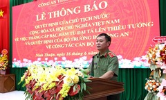 Giám đốc Công an Ninh Thuận được thăng hàm Thiếu tướng và nhận nhiệm vụ mới