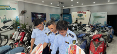 Chuyển hồ sơ một vụ kinh doanh xe máy điện giả nhãn hiệu sang cơ quan công an
