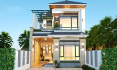 Mẫu nhà chữ L 2 tầng 600 triệu